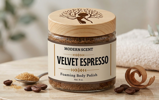 Velvet Espresso Polishing Scrub – Exfoliating Coffee Body Scrub for Smooth Glowing Skin