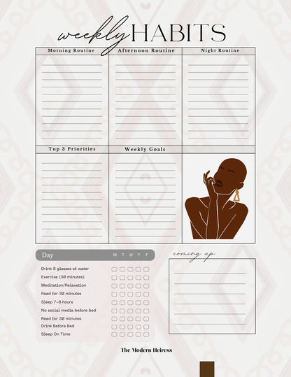 Silently Wealthy: Vision and Goal Planner: Plan, track, and build quietly with monthly goals and finance pages