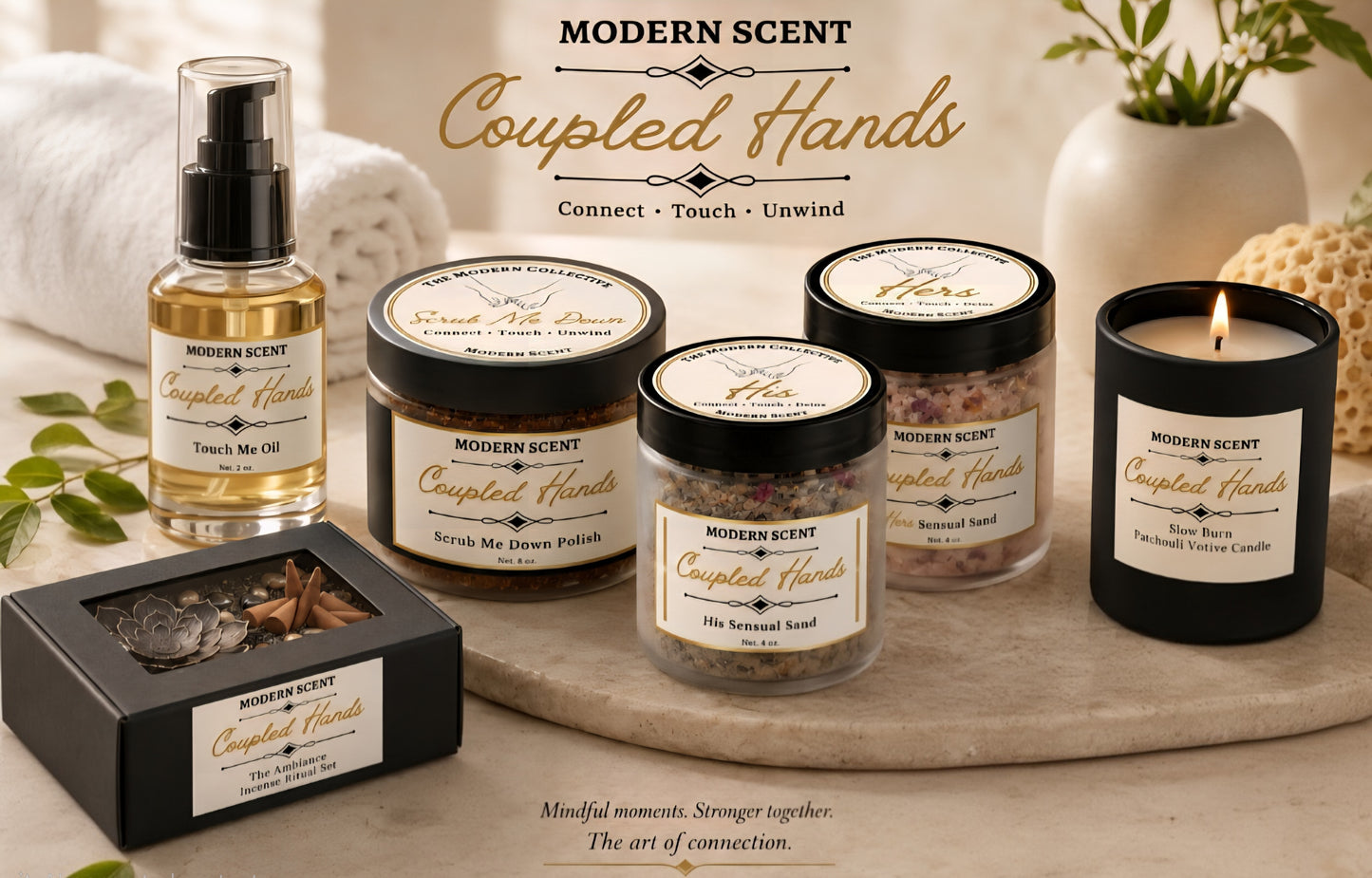 Coupled Hands Ultimate Just Us Ritual | Luxury Couples Self-Care Set