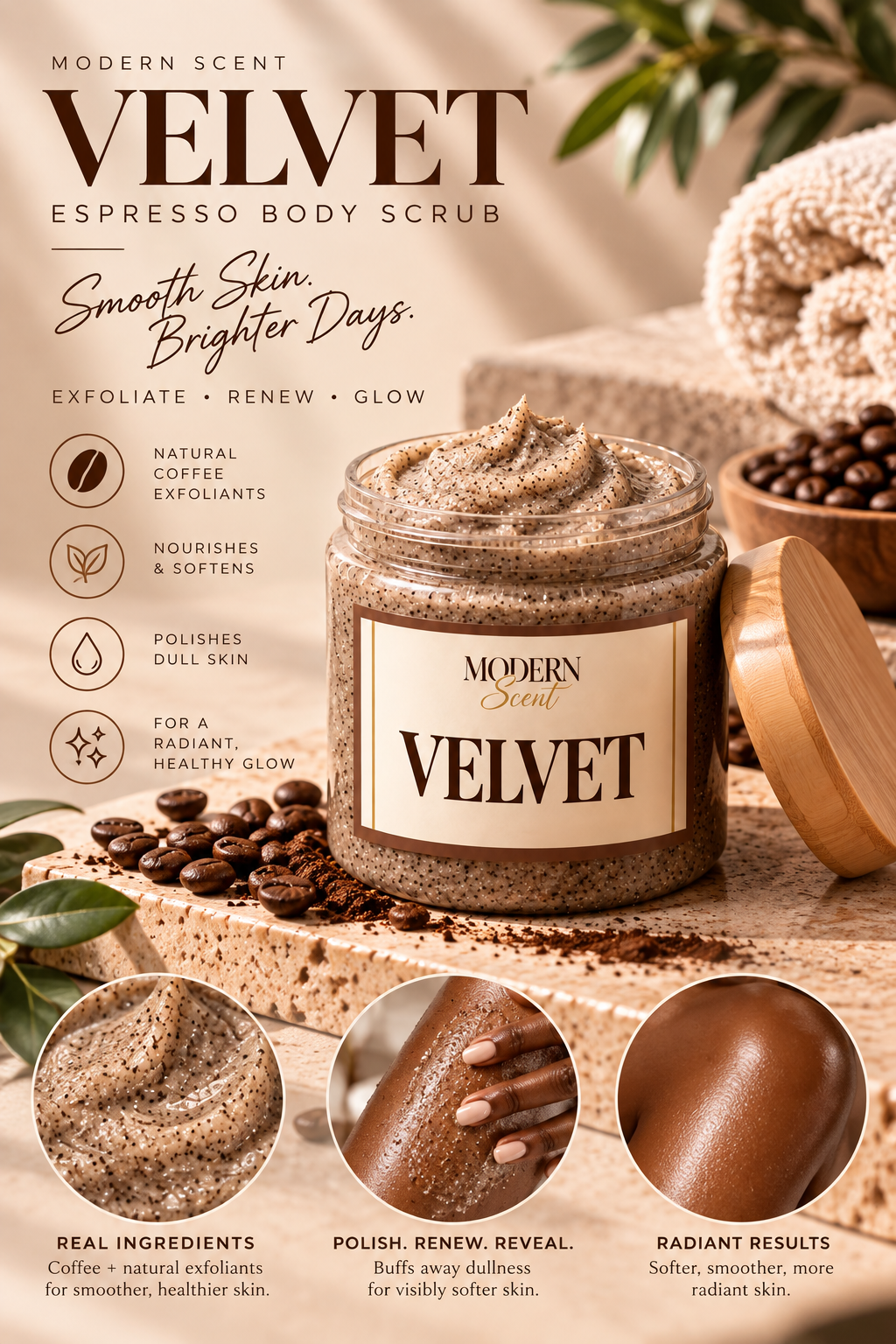 Velvet Espresso Foaming Body Polish