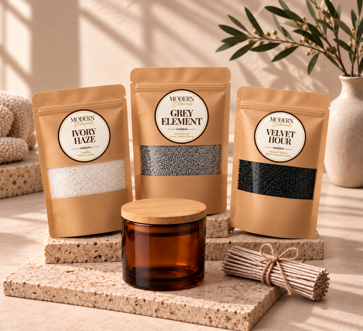 Ambiance Pearl Candle Ritual Set